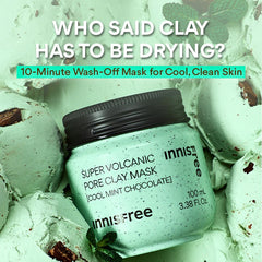Super Volcanic Pore Clay Mask 100ml (Cool Mint Chocolate)