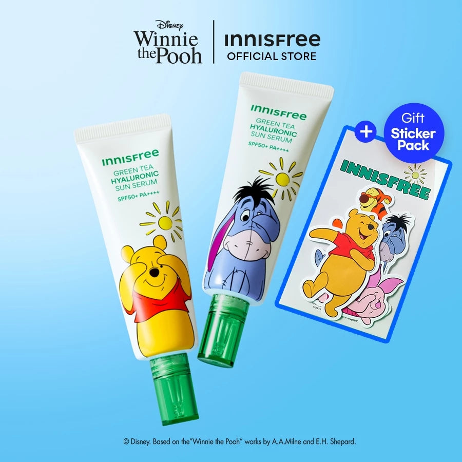 [Winnie the Pooh Edition] Green Tea Hyaluronic Moist Sun Serum Set